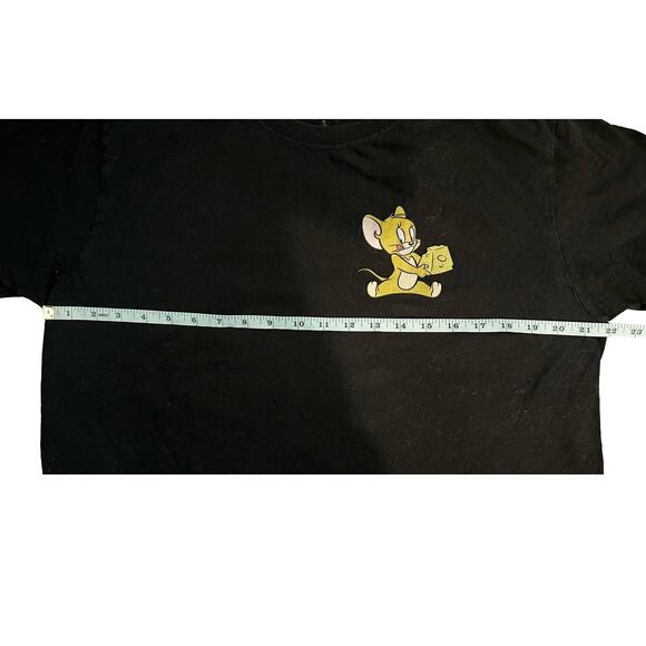 Tom and Jerry Black Crew Neck T-Shirt Womens Size M/L - Picture 3 of 5